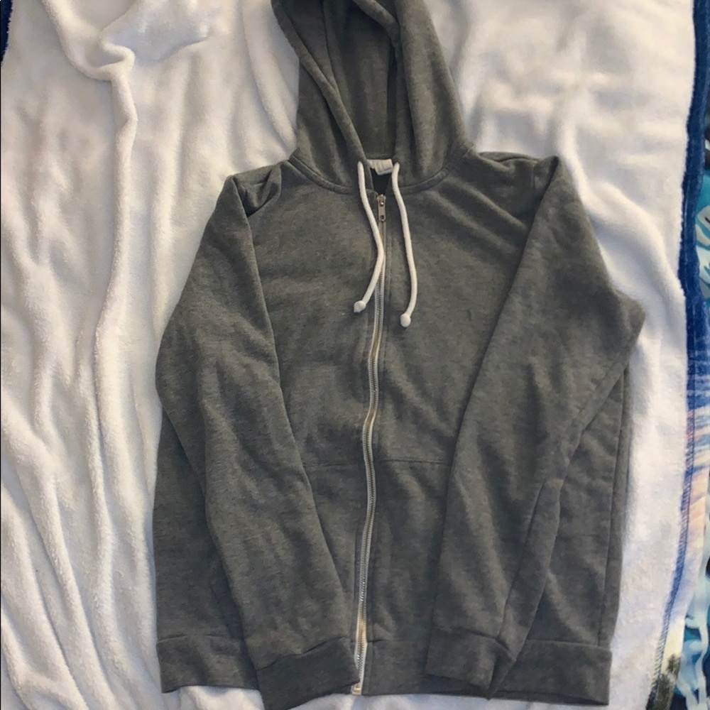 Forever 21 grey zip up hoodie